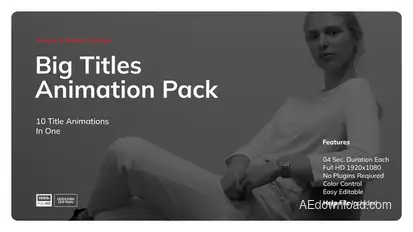 Big Titles Animation Pack Titles template preview