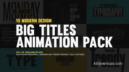 Big Titles Animation Pack Titles template preview