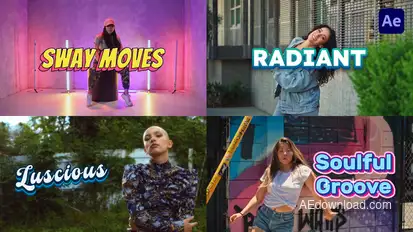 Retro Bold Cartoon Titles Titles template preview