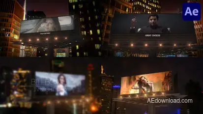 Billboard In Night City for After Effects Product Promo template preview