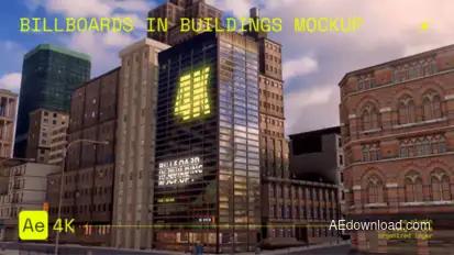 Billboards in Buildings Mockup broadcast-packages template preview