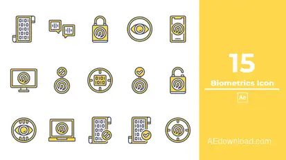 Biometrics Icon After Effect Elements template preview
