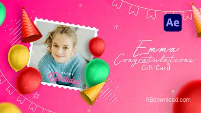 Birthday Gift Card Slideshow | Birthday Opener Video Displays template preview