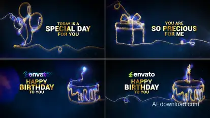 Birthday Wishes Intro // Happy Birthday Wishes Openers template preview