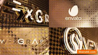 Black&White Gold Logo Opener Openers template preview