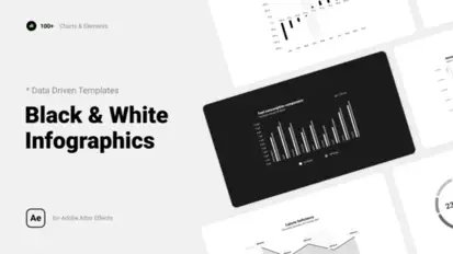 Black & White Infographics Infographics template preview