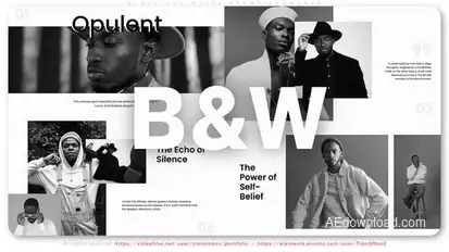 Black and White Promo Showcase Openers template preview