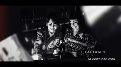 Black and White Slideshow Video Displays template preview