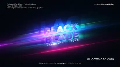 Black Blade Cinematic Opener Titles template preview