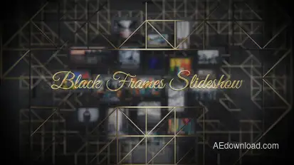 Black Frames Slideshow Video Displays template preview