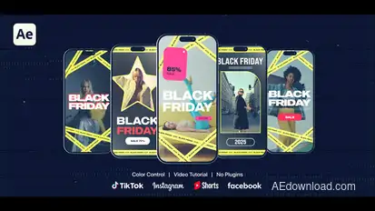 Black Friday - TikTok, Reels, Shorts, Stories Openers template preview