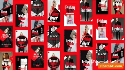 Videohive Black Friday Fashion Instagram Story Pack Openers template preview