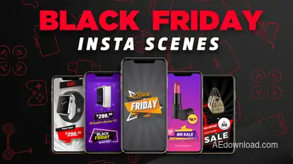 Black Friday Insta Scenes Product Promo template preview