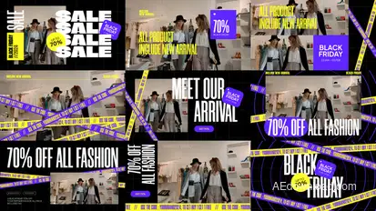 Black Friday Promo Video Displays template preview