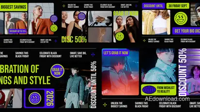 Black Friday Promotion Video Displays template preview