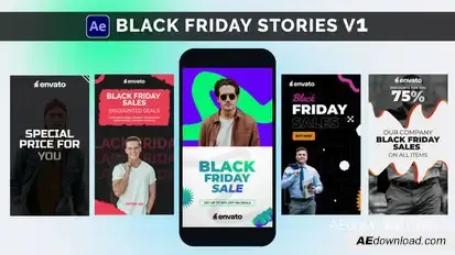 Black Friday Sales Stories - Typography Product Promo template preview
