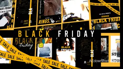 Black Friday Stories Instagram Gold Product Promo template preview