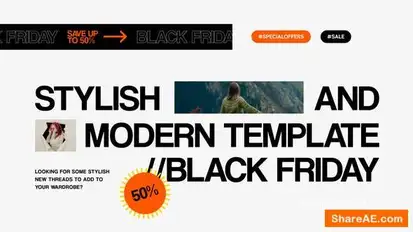 Black Friday Video Display After Effect Template Openers template preview