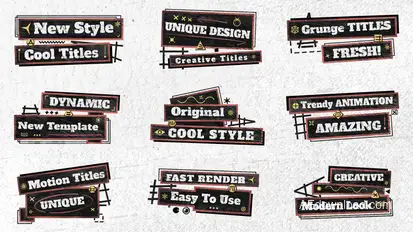 Black Grunge Titles Titles template preview