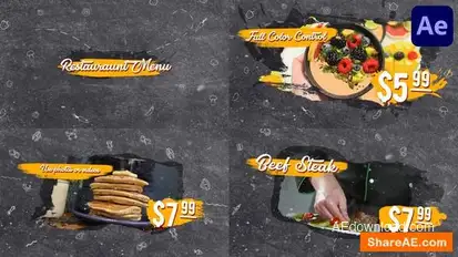 Black Restaurant Menu | After Effects Openers template preview