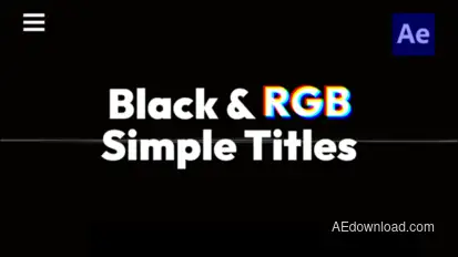 Black RGB Simple Titles Titles template preview
