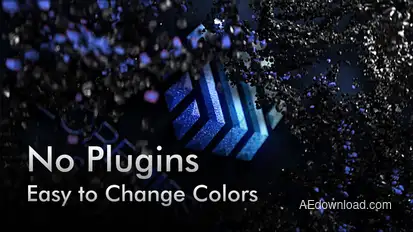 Black Rock Particles. 5 Color Presets. Logo Stings template preview