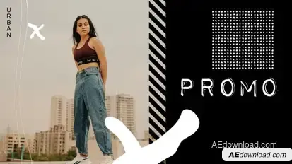 Black White Promo Video Displays template preview