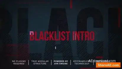 Blacklist Intro/Slideshow Openers template preview
