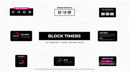Block Timers Elements template preview