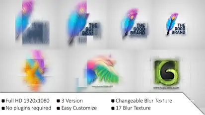 Blocks Blur Logo Reveal Logo Stings template preview