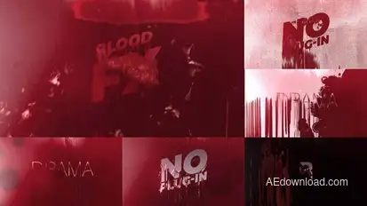 Blood Fx Pack For After Effects Titles template preview
