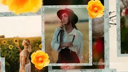 Bloom Memories Photo Slideshow Openers template preview