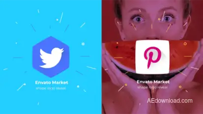Soft Splash Logo Reveal – Minimal 2D Intro Animation with Abstract Shape, Social Media Branding Logo Stings template preview