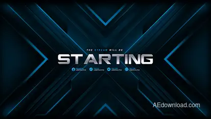 Blue Modern Screen Stream Package broadcast-packages template preview