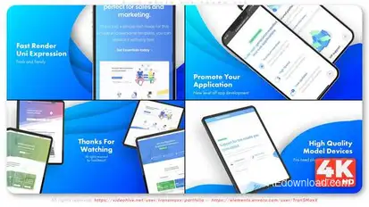 Blue Waves APP Promo A16 Product Promo template preview