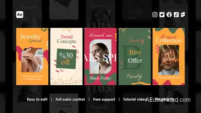 Boho Instagram Reels Product Promo template preview