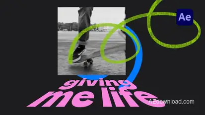 Bold Brush Scribbles Intro Openers template preview