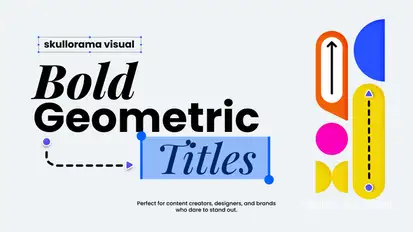 Bold Geometric Titles Titles template preview