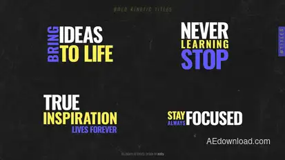 Bold Kinetic Titles Titles template preview
