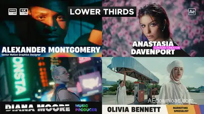 Bold Lower Thirds Elements template preview
