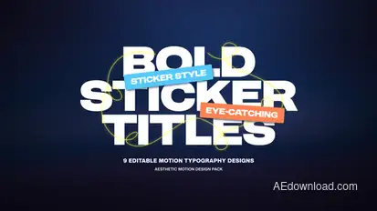 Bold Sticker Typography Titles Titles template preview