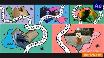 Bold Shapes Slides for After Effects Openers template preview