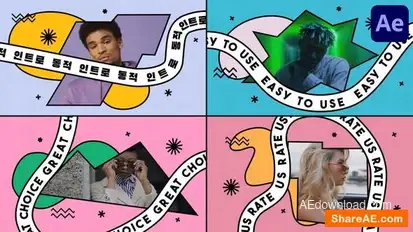 Bold Shapes Slides for After Effects Openers template preview