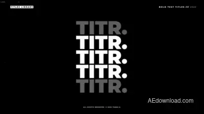 Bold Text Titles | After Effects Titles template preview