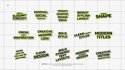 Bold Titles 1.0 | After Effects Titles template preview