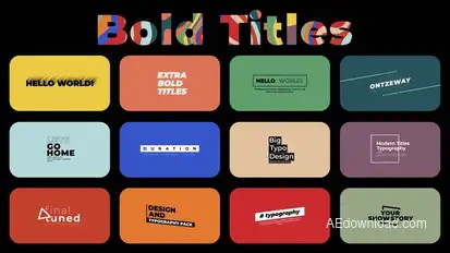 Bold Titles 2.0 | After Effects Titles template preview