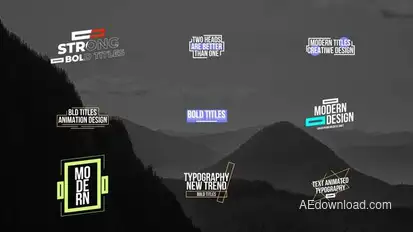 Bold Titles | AE Titles template preview