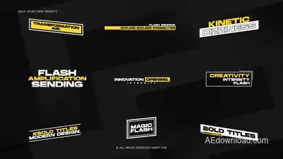 Bold Titles // After Effects Titles template preview