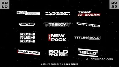 Bolt Titles | After Effects Titles template preview