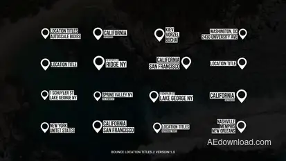 Bounce Location Titles | After Effects Titles template preview